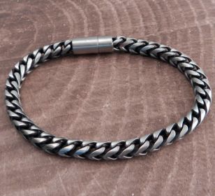 STAINLESS STEEL ROUND MAGNETIC CHAIN BRACELET
